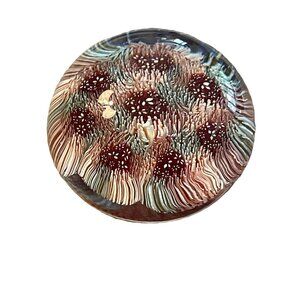 Murano Tiny Art Glass Sea Grass Paperweight Ocean Floor Coral‎ Shells Vintage